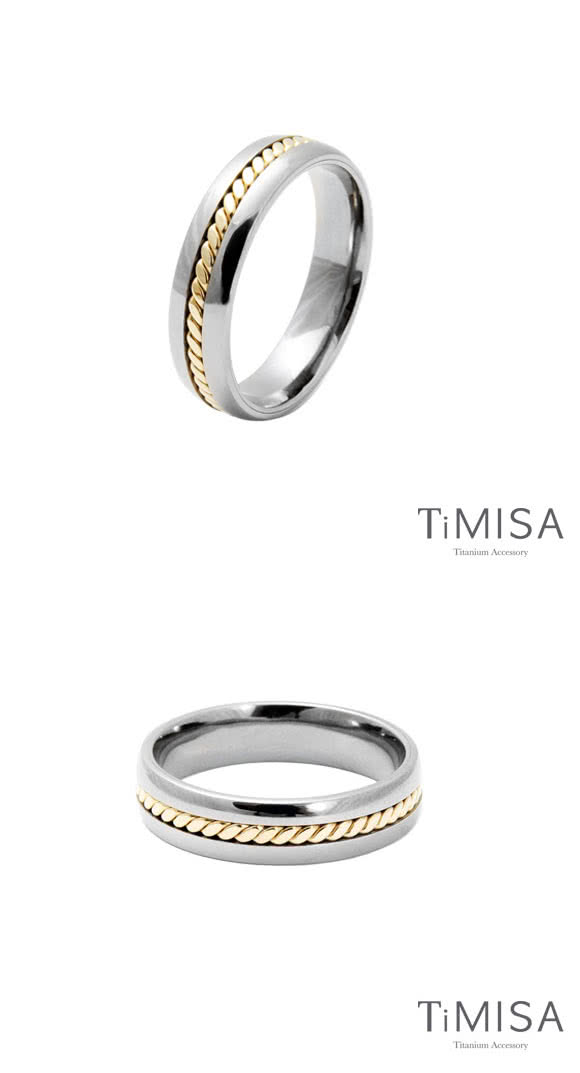 【TiMISA】鎖住愛情 純鈦戒指