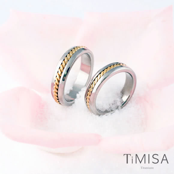 【TiMISA】鎖住愛情 純鈦戒指