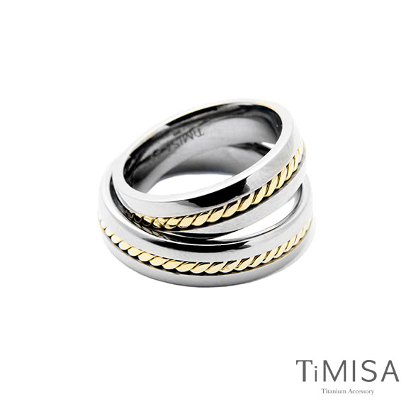 【TiMISA】鎖住愛情 純鈦戒指