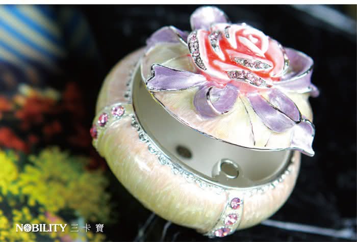 【三卡寶精品】玫瑰花婚禮‧生日婚禮禮品晶鑽(珠寶盒)