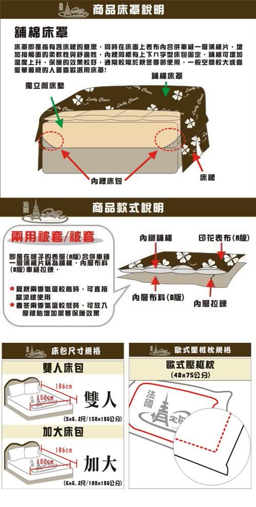 【情定巴黎】糖果屋精梳棉八件式床罩組(雙人)