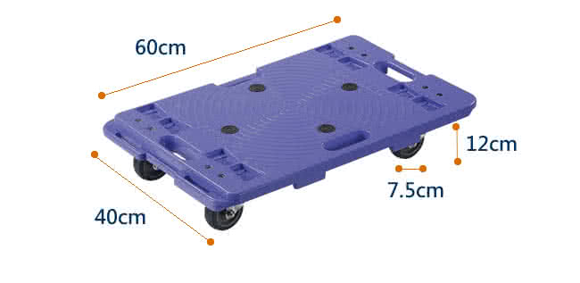 【日本南星Nansin】樹脂平台車PD-406-3E(可堆疊連結)