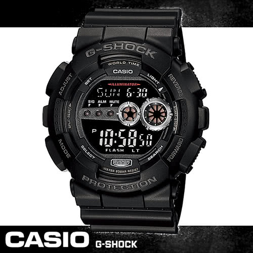 【CASIO 卡西歐 G-SHOCK 系列】當兵_學生首選-高亮度燈光(GD-100)