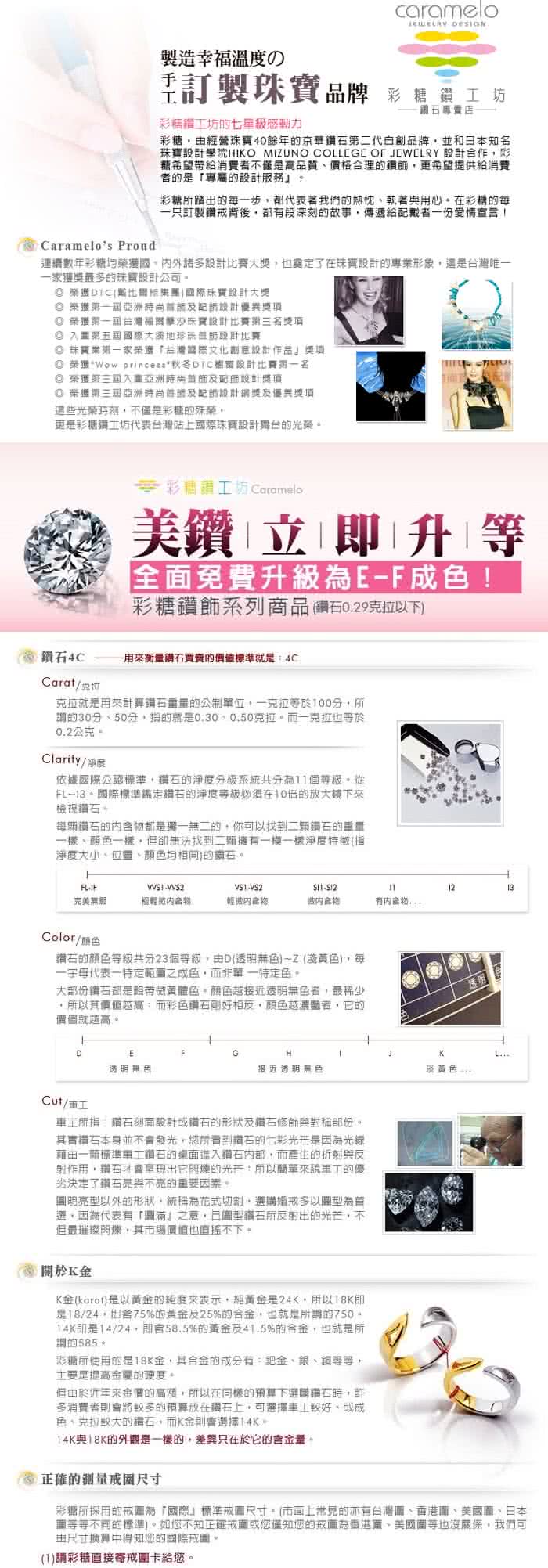 【彩糖鑽工坊】小確幸系列 鑽石戒指(10K白 CL-RD136)