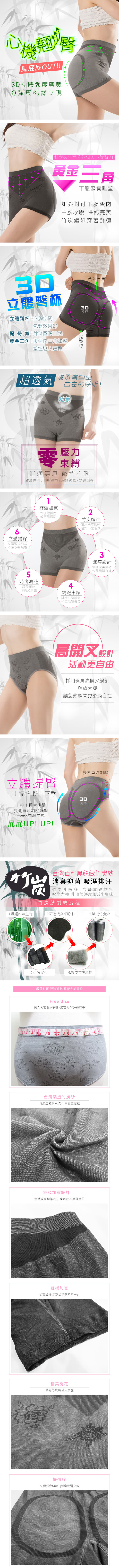 【JS嚴選】台灣製竹炭輕機能輕塑中腰無縫三角褲(秒殺組CG801)