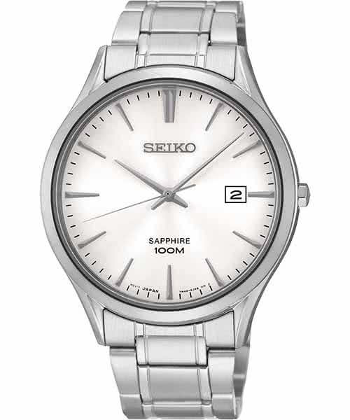 【SEIKO】時尚玩家藍寶石水晶腕錶-銀(7N42-0FW0S)