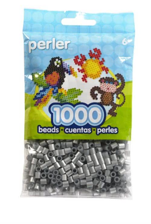 【Perler 拼拼豆豆】1000顆單色補充包-105珠光銀鼠(特殊色)