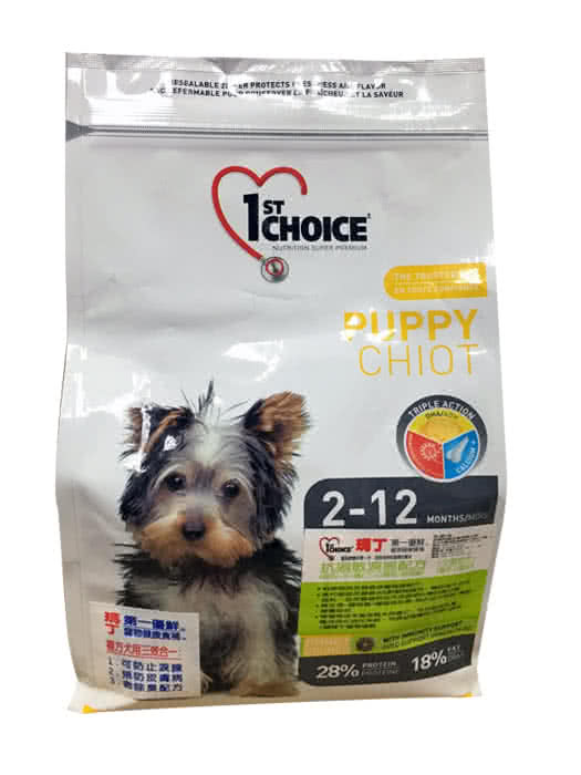 【瑪丁1st Choice】第一優鮮 小型幼犬 抗過敏淚痕 雞肉配方 甜甜圈小顆粒(1.5公斤)