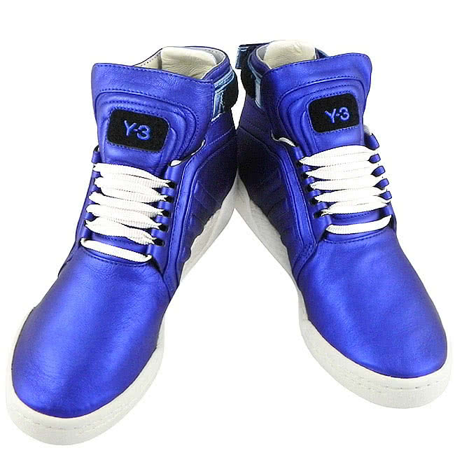 【Y-3山本耀司】真皮中筒造型靴-US 7.5號(亮藍色)