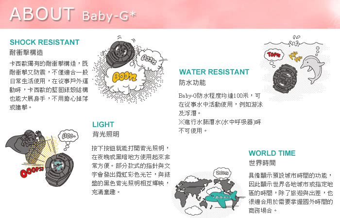 【CASIO 卡西歐 Baby-G 系列】夏季潮流霓虹多彩流行女錶(BGA-131 果凍色)