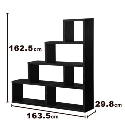 【FUN生活】L型多層展示櫃/書櫃/收納櫃/隔間櫃(黑色)