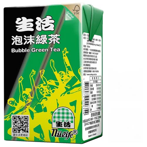 【生活】泡沫綠茶250ml(24入/箱)