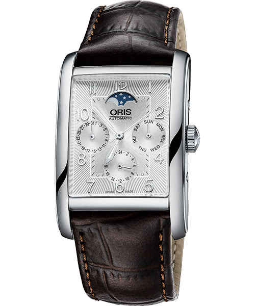【ORIS】Rectangular 經典月相機械腕錶(0158276944061-0752420FC)