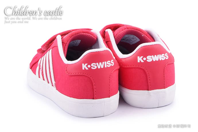 【K-swiss】大童 復刻休閒運動鞋(53328-627-桃)