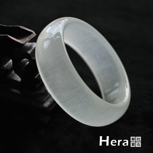 【Hera】頂級冰種天然玉石蠶絲玉手鐲(加寬加厚-物)