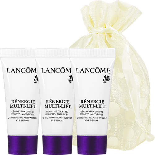 【LANCOME 蘭蔻】超緊顏5D抗皺眼霜(5ml*3 旅行袋組)