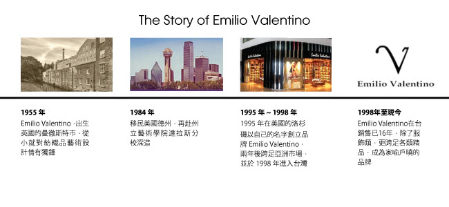 【Emilio Valentino 范倫提諾】經典條紋平面西褲(黑)