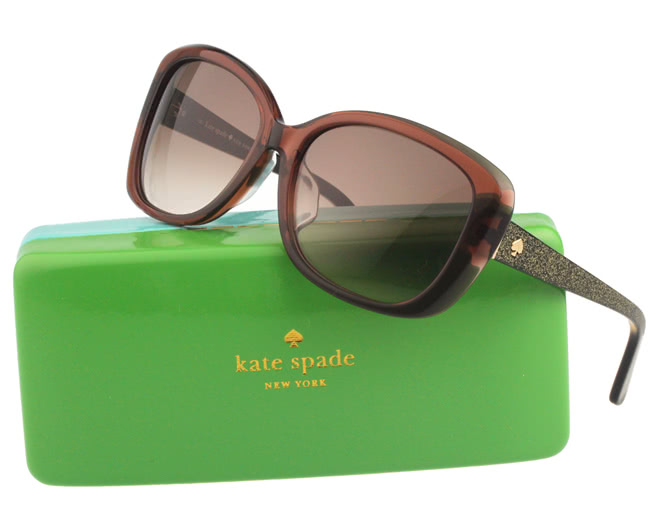 【Kate Spade】-造型方框 太陽眼鏡(咖啡色)