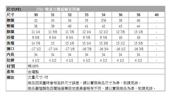 【BOBSON】男款噴漆立體貓鬚直筒褲(1761-53)