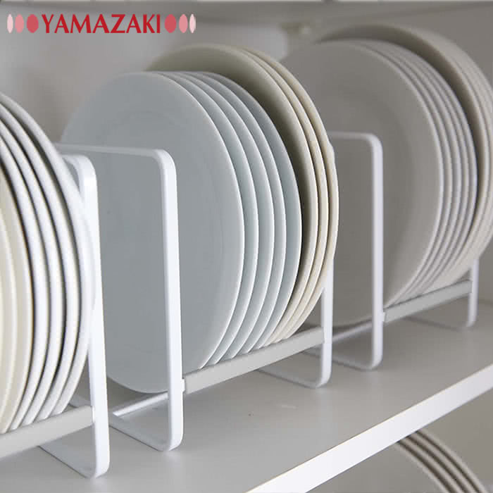 【YAMAZAKI】Plate日系框型盤架L(白)