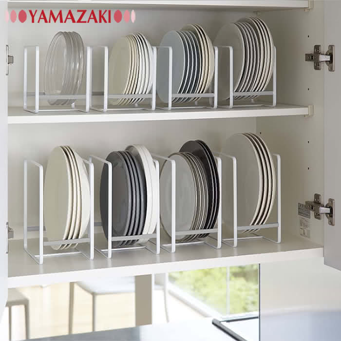 【YAMAZAKI】Plate日系框型盤架L(白)