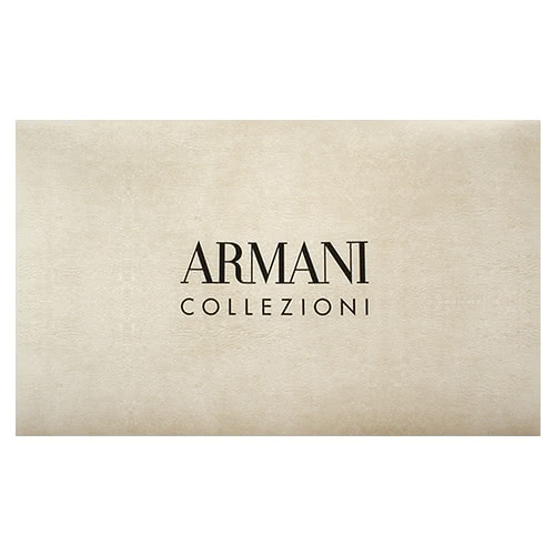 【ARMANI COLLEZIONI】抓皺感設計格紋流蘇披肩圍巾(天藍色)