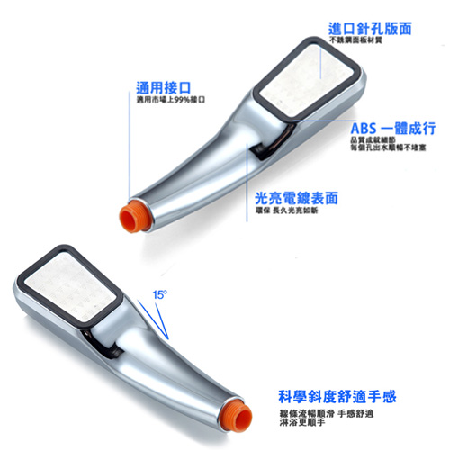 300孔增壓省水淋浴蓮蓬頭&不鏽鋼花灑軟管1.5米優惠組合