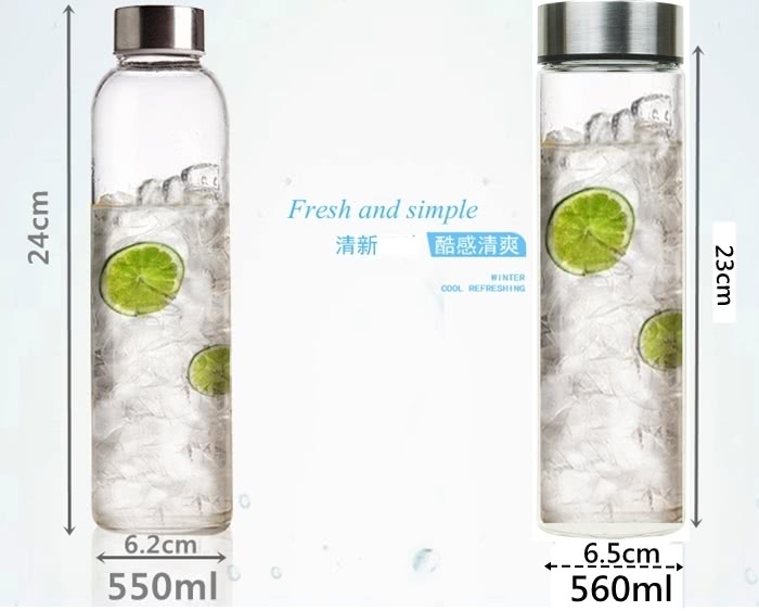 【miilomix】寬口玻璃304#蓋附提把套560ml-隨機(買1送1)