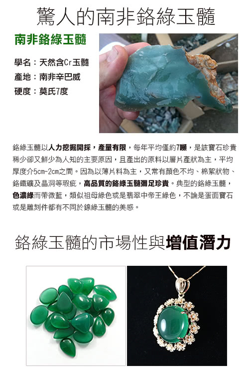 【金郁豐】祥雲如意天然帝王綠翡翠藍寶項鍊(福利品)