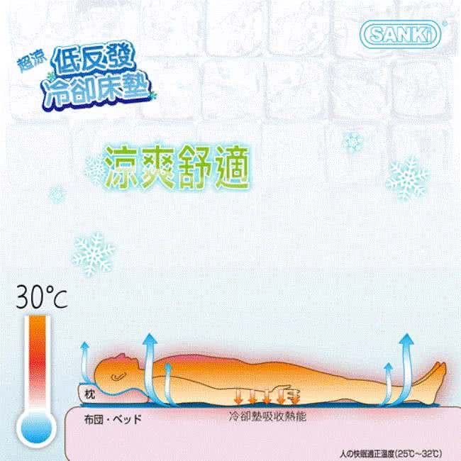 【日本SANKI】雪花紫 冰涼枕坐墊1入 可選(雪花紫、雪花藍、薰衣草風、小樹風、素面藍)