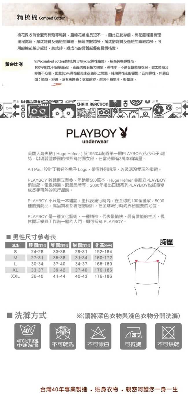 【PLAY BOY】台灣製100%時尚純棉短袖圓領衫(4件組)