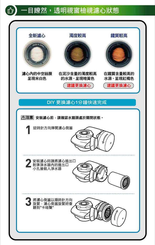 【3M】中空絲膜AC300龍頭式淨水器限量特惠組(一機+二心)