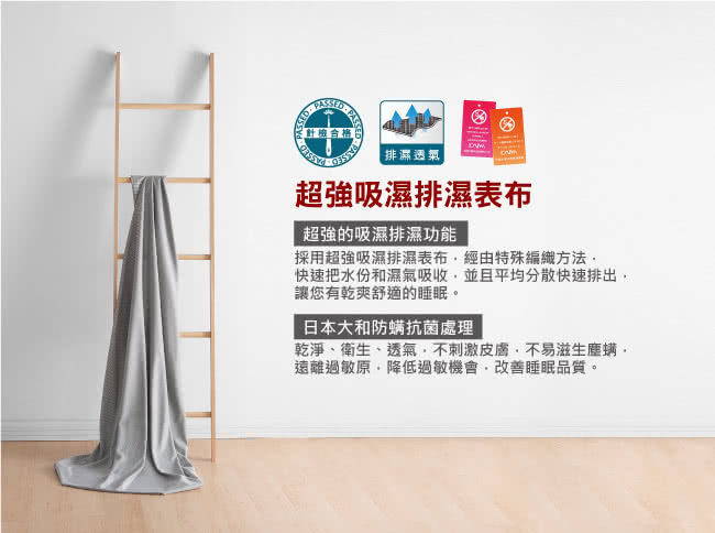 【House Door】超吸濕排濕表布11cm厚波浪竹炭記憶床墊-單大3.5尺(送護肩頸型竹炭記憶枕)