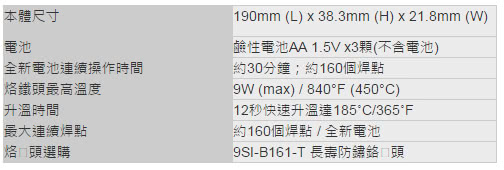 【ProsKit 寶工】電池式烙鐵 SI-B161(烙鐵)