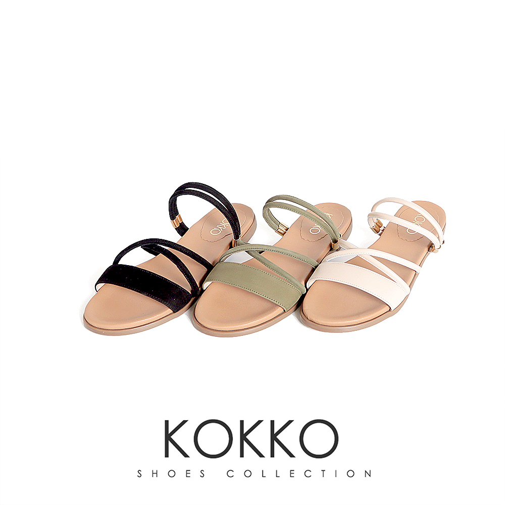 KOKKO 集團 簡約線條感柔軟2way兩穿涼拖鞋(墨綠色) KOKKO 集團 簡約線條感柔軟2way兩穿涼拖鞋(墨綠色)