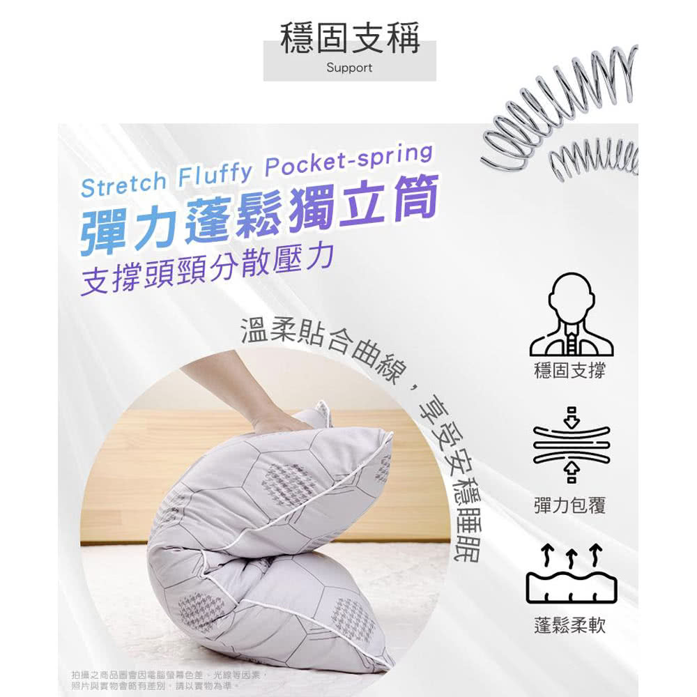 Sandra仙朵拉 MIT獨立筒枕*2入(75x45x15c Sandra仙朵拉 MIT獨立筒枕*2入(75x45x15c
