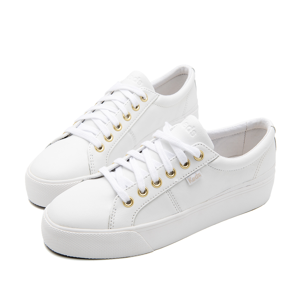 Keds JUMP KICK DUO 簡約運動風皮革休閒厚底 Keds JUMP KICK DUO 簡約運動風皮革休閒厚底