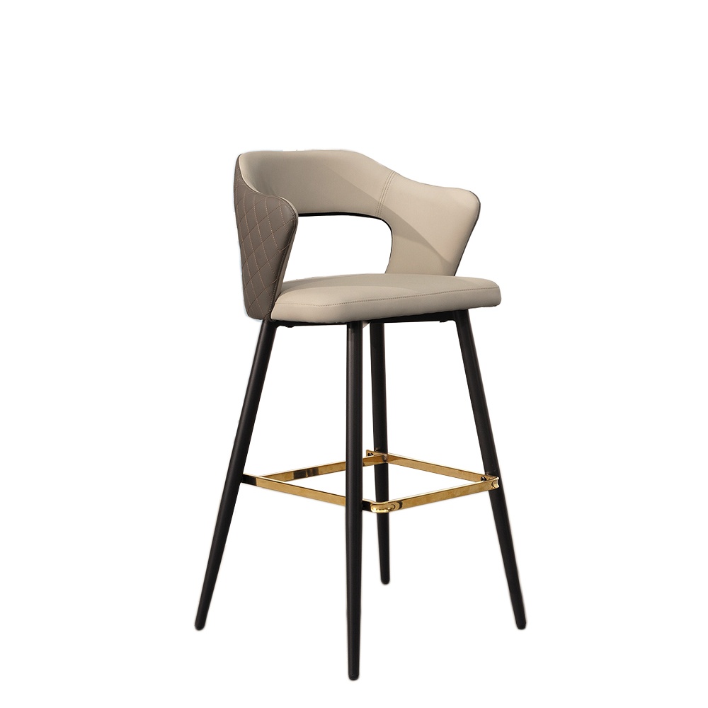 obis 卡瑞爾吧椅(背皮咖啡色)(金色腳踏)折扣推薦 obis 卡瑞爾吧椅(背皮咖啡色)(金色腳踏)折扣推薦