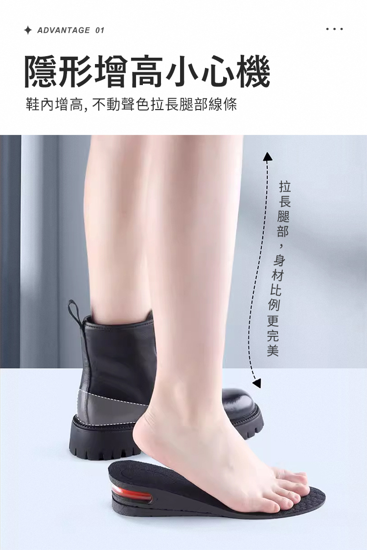 JIAGO 氣墊內增高全鞋墊-三層5.5cm(2雙)品牌優惠 JIAGO 氣墊內增高全鞋墊-三層5.5cm(2雙)品牌優惠