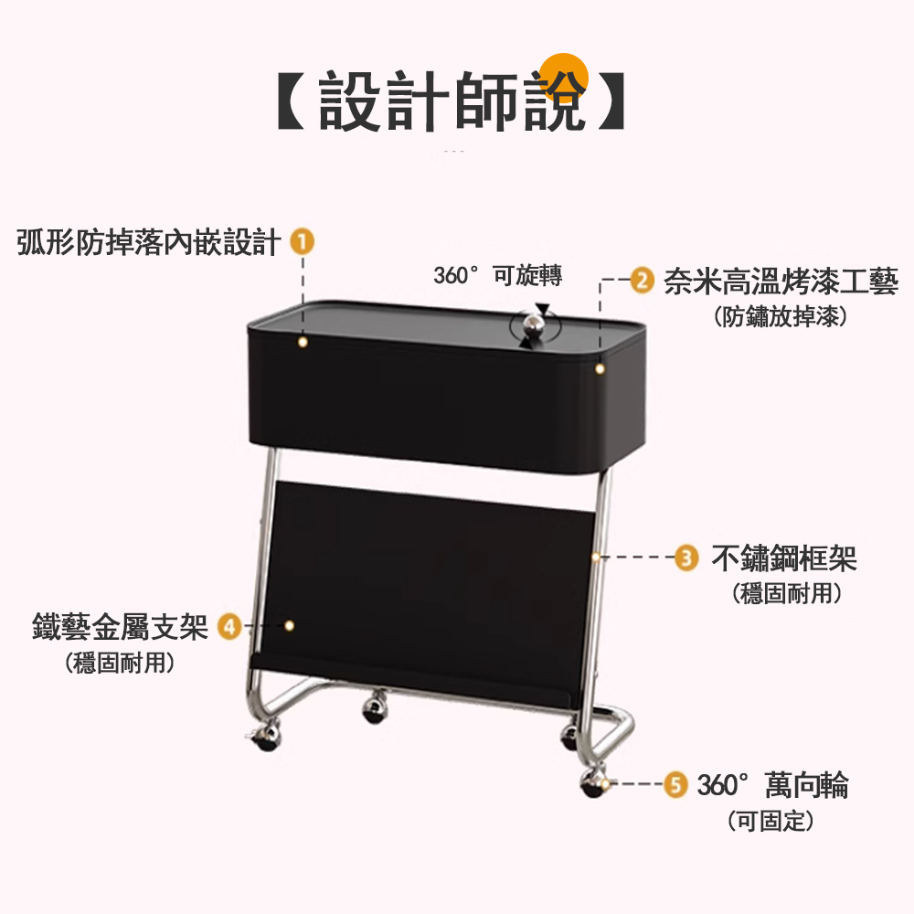 檸檬家居 古風移動收納邊幾 置物推車 收納車(床邊桌 茶几桌 檸檬家居 古風移動收納邊幾 置物推車 收納車(床邊桌 茶几桌