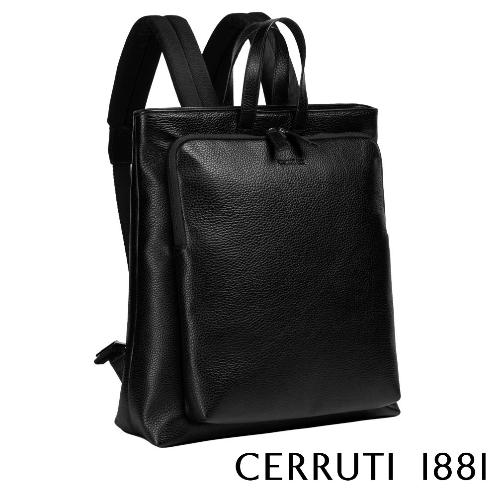 Cerruti 1881 義大利頂級小牛皮後背包(黑色 CE Cerruti 1881 義大利頂級小牛皮後背包(黑色 CE