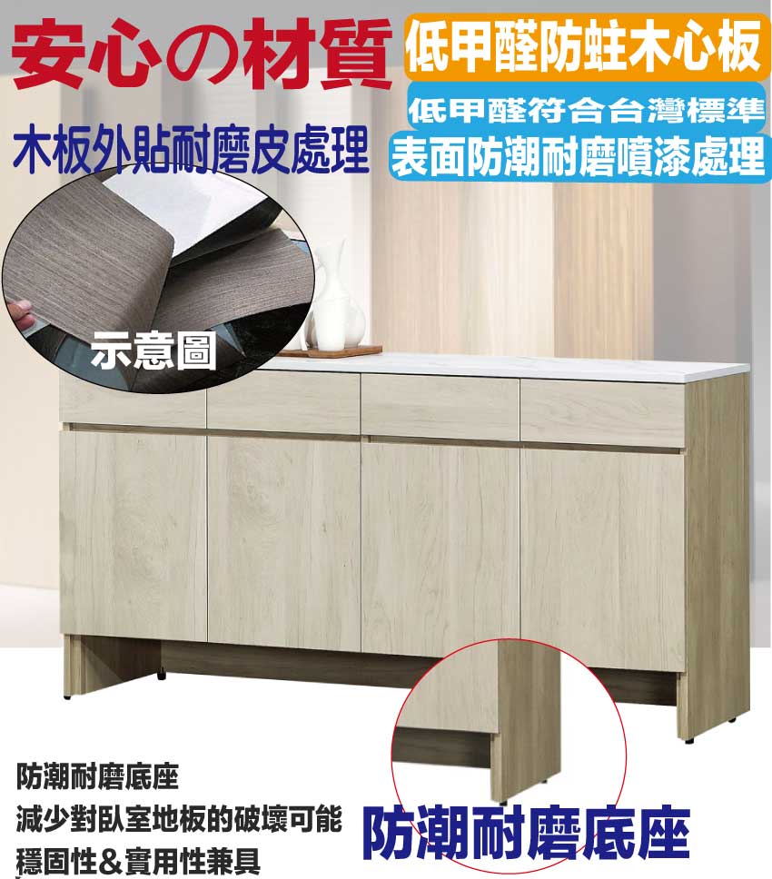 文創集 瑞歐雙色5.3尺仿石紋四抽低餐櫃評價推薦 文創集 瑞歐雙色5.3尺仿石紋四抽低餐櫃評價推薦