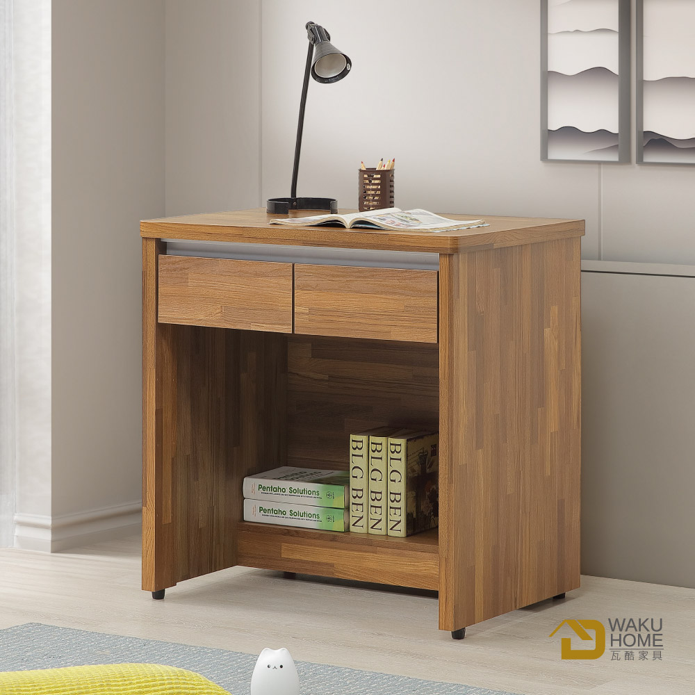 WAKUHOME 瓦酷家具 Ari工業風木心板2.7尺二抽書 WAKUHOME 瓦酷家具 Ari工業風木心板2.7尺二抽書