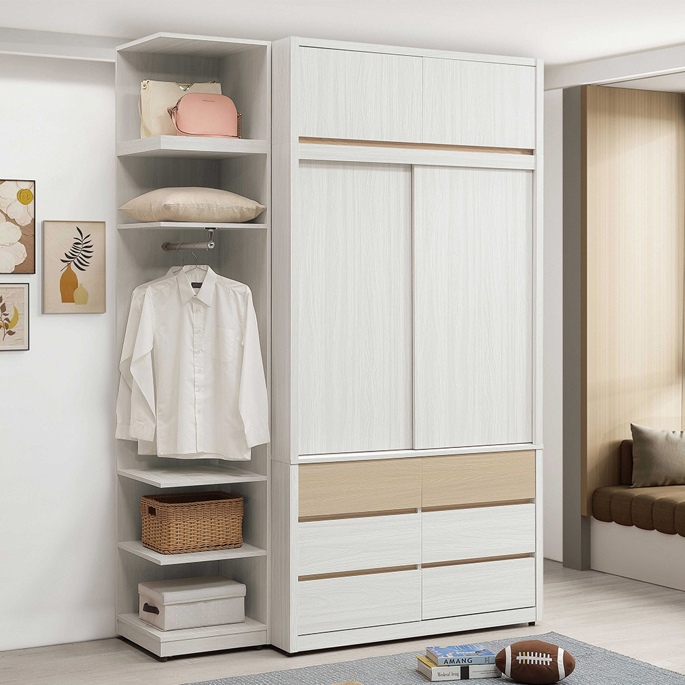 MUNA 家居 洛蒂5.5X7.8尺推門衣櫃/870+871 MUNA 家居 洛蒂5.5X7.8尺推門衣櫃/870+871