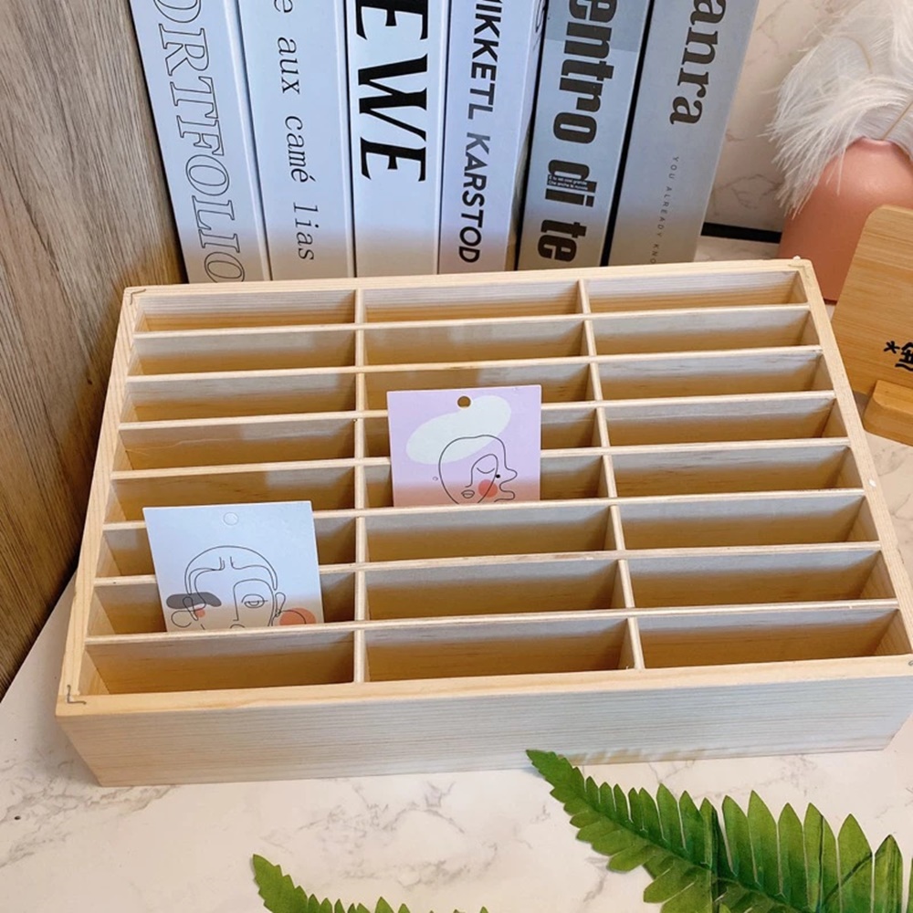 無名精選 實木立體手機收納-36格(桌面收納盒 睫毛收納 卡 無名精選 實木立體手機收納-36格(桌面收納盒 睫毛收納 卡