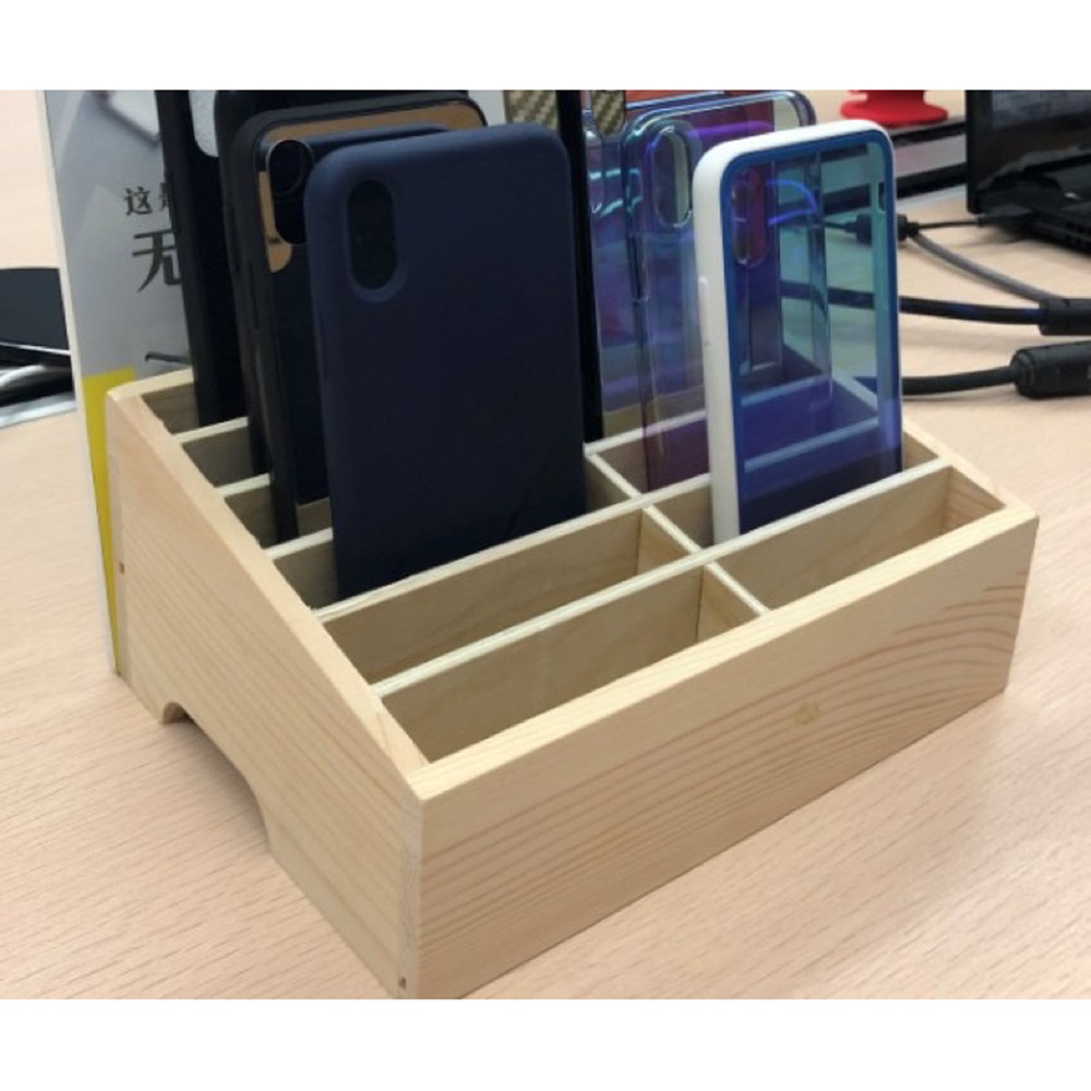 無名精選 實木立體手機收納-36格(桌面收納盒 睫毛收納 卡 無名精選 實木立體手機收納-36格(桌面收納盒 睫毛收納 卡