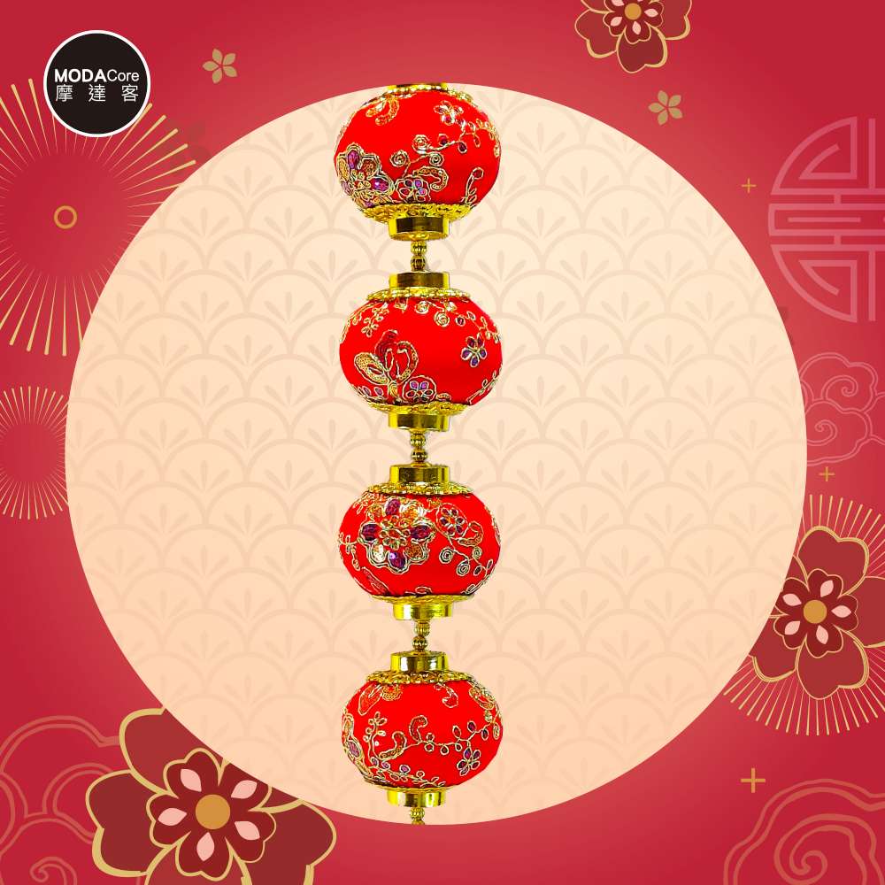摩達客 春節開運招財精緻金繡雕花朵紅色五燈籠串吊飾掛飾折扣 摩達客 春節開運招財精緻金繡雕花朵紅色五燈籠串吊飾掛飾折扣