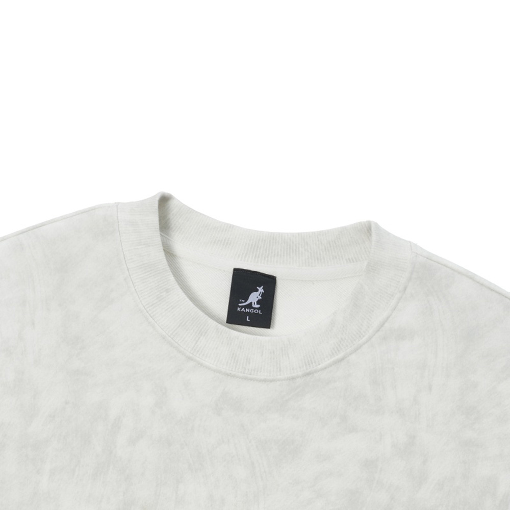 KANGOL 大學T 白灰 刷染 經典 中性(6455103 KANGOL 大學T 白灰 刷染 經典 中性(6455103
