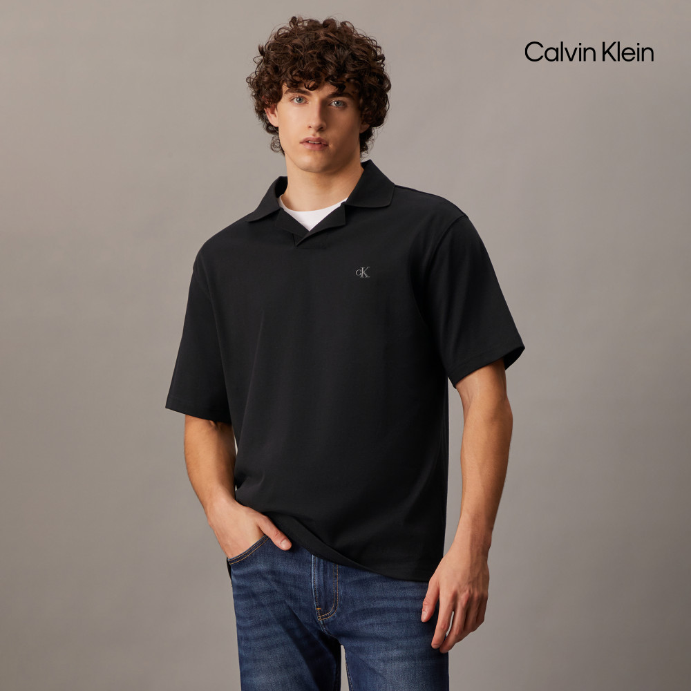Calvin Klein 官方旗艦館 CK 對比色開領 Po Calvin Klein 官方旗艦館 CK 對比色開領 Po