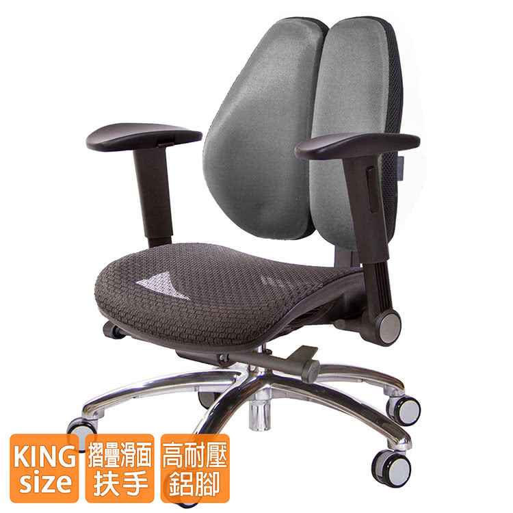 GXG 吉加吉 大網座 低雙背工學椅 鋁腳/摺疊滑面扶手(T GXG 吉加吉 大網座 低雙背工學椅 鋁腳/摺疊滑面扶手(T